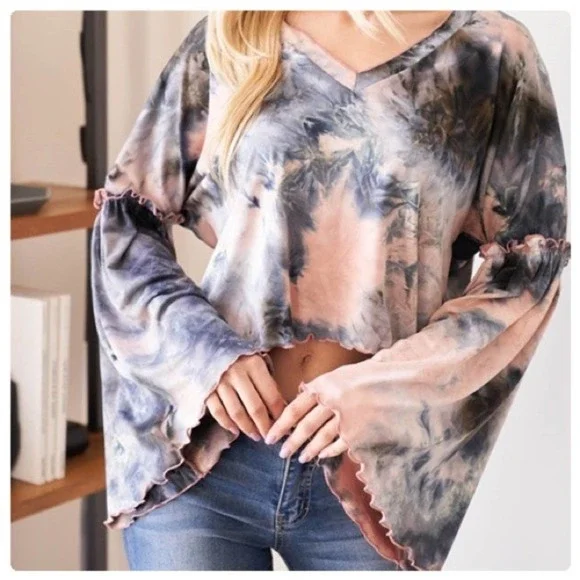 Galaxy Tie Dye Lux Comfort Top - Picture 13 of 15